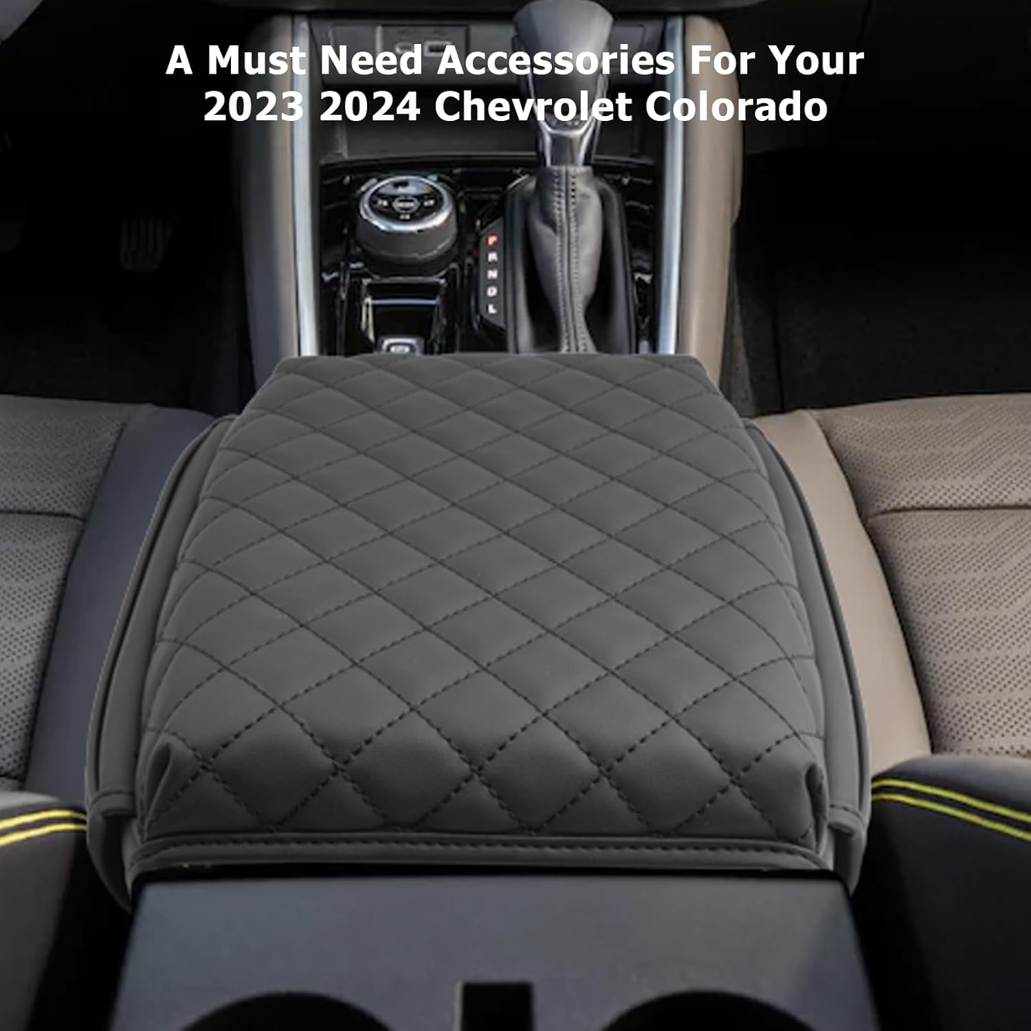LUWU for 2023 2024 Chevy Colorado Center Console Cover 2023 Colorado Armrest Cover Pad 2023 2024 Colorado Accessories Center Console Pad 2023 Colorado WT/LT/Trail Boss/Z71/ZR2 Armrest Console Cover