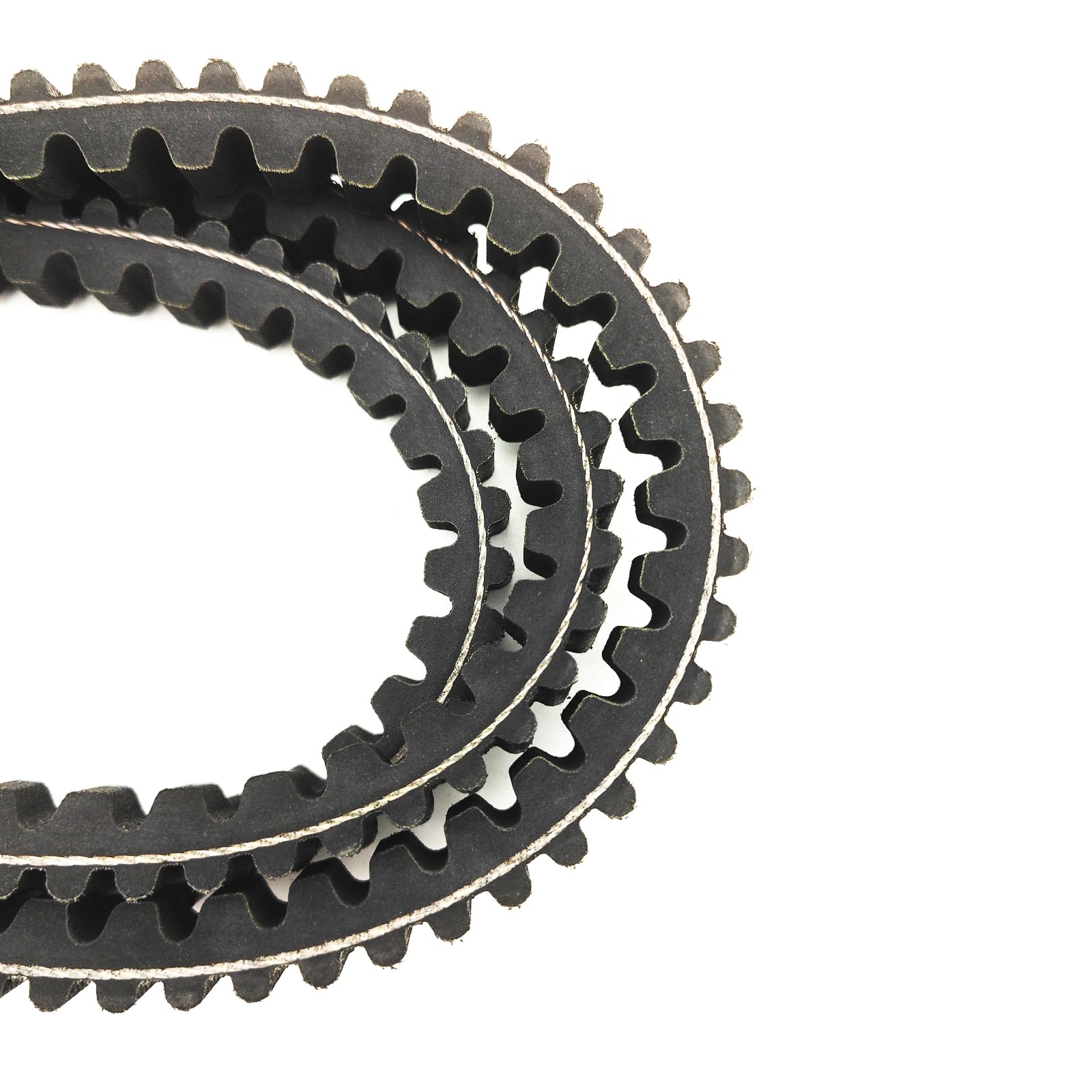 Correa dentada doble para cortacésped de 5/8 x 64.5 pulgadas para John Deere M118684 M143019 M144677 LX255 LX277 LX279 LX288 LX277AWS LX280 LX289 con 42C 11. 21.9 pulgadas. Cortacésped de