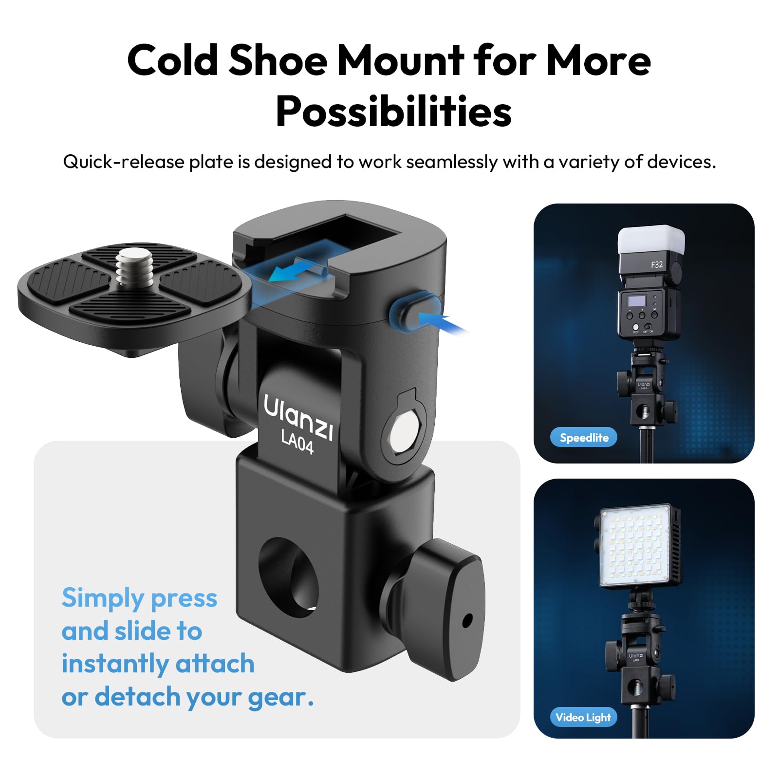 L❤︎❤︎❤︎ Amazon.com : ULANZI LA04 Light Stand Mount Adapter with 1/4
