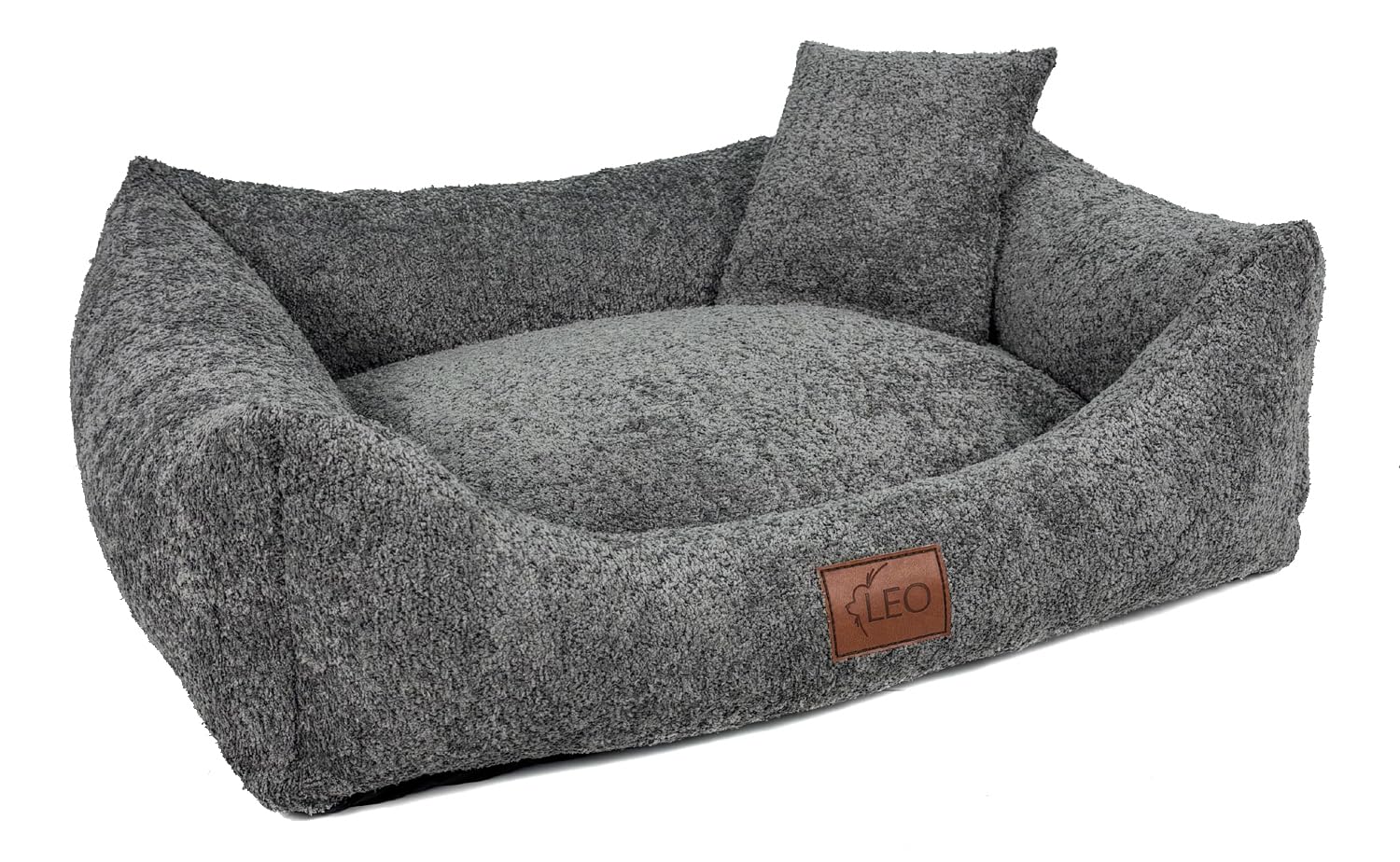 Canapé Boucle lit pour Chien Coussin pour Chien canapé pour Chien. Housse Amovible et Lavable. (Graphite, L 100X80)