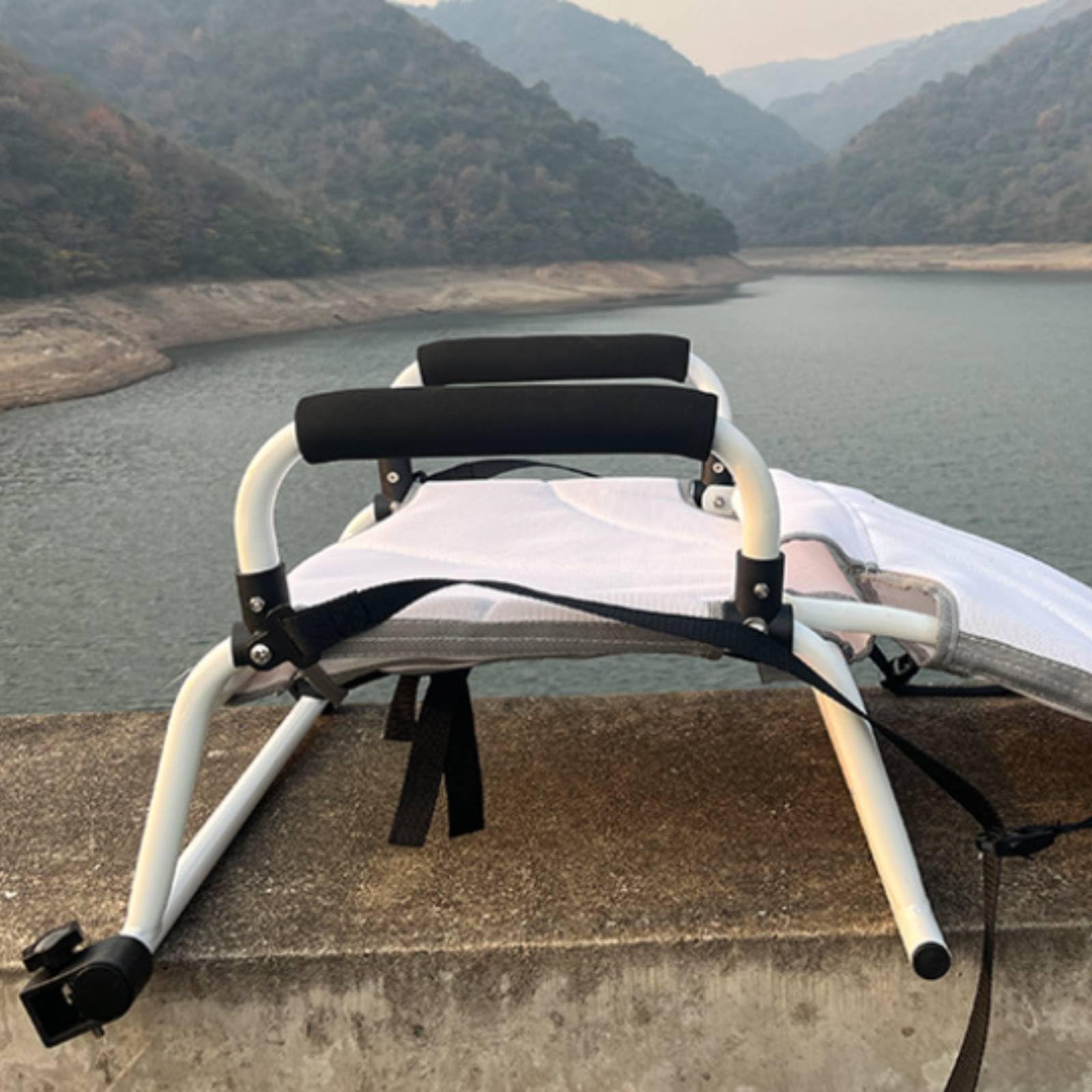 Sedile Gonfiabile per Barca Seduta Pieghevole per Kayak per Paddleboard con Schienale Sostenitivo Imbottiture Confortevoli Telaio in Lega di Alluminio