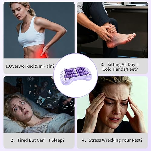 Miniatura 6 de Masajeador de pies para alivio de la fascitis plantar, rodillo de pies con bola de masaje, masaje de pies para aliviar el dolor de neuropatía,