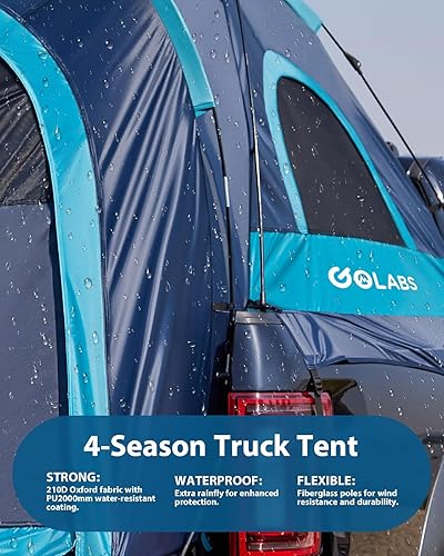 Miniatura 3 de Golabs Truck Bed Tent for 5-6 Ft Bed, 8-Minute Easy Setup by Pre-Assembled Design, Waterproof PU2000mm, 2-Person Portable with Extra Rainfly Cover