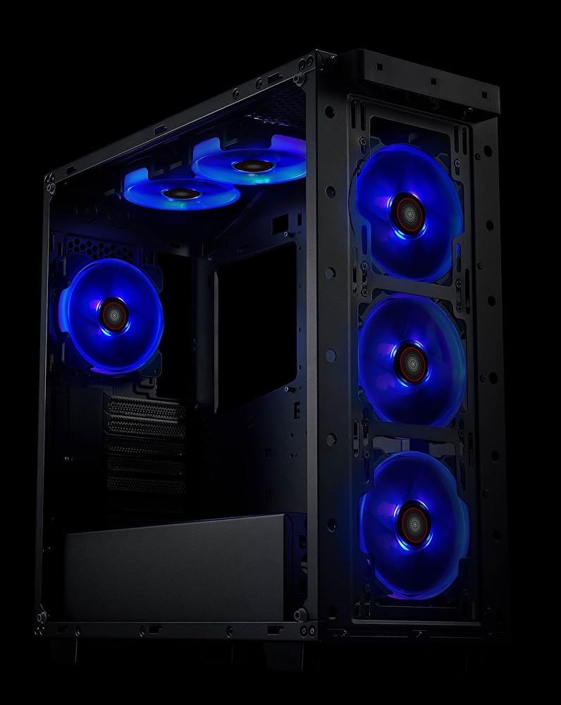Rosewill Computer Case Fan120mm with Blue LED and PWM (Pulse Width Modulation) Function, Very Quiet Cooling Fan from Advanced Hydraulic Bearing thumbnail 4