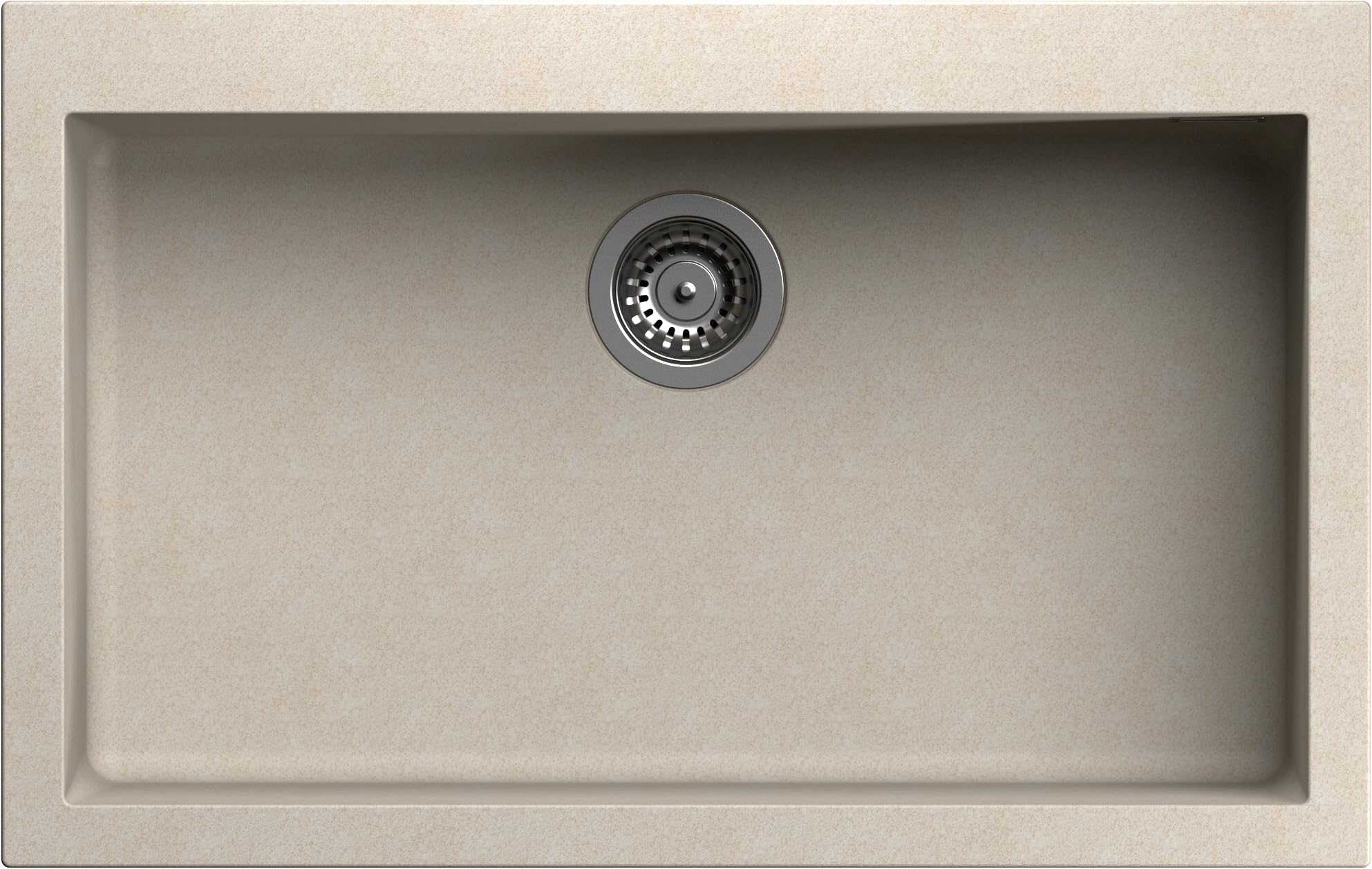 Lavello cucina Ettore Mix avena 1 vasca/vascone 79 x 50 cm Made in Italy