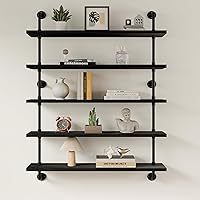 Vista 44 de Estantería flotante para libros estantes de baño sobre inodoro estanterías industriales de tubo estantes de tubería estantes de pared rústicos Blanco