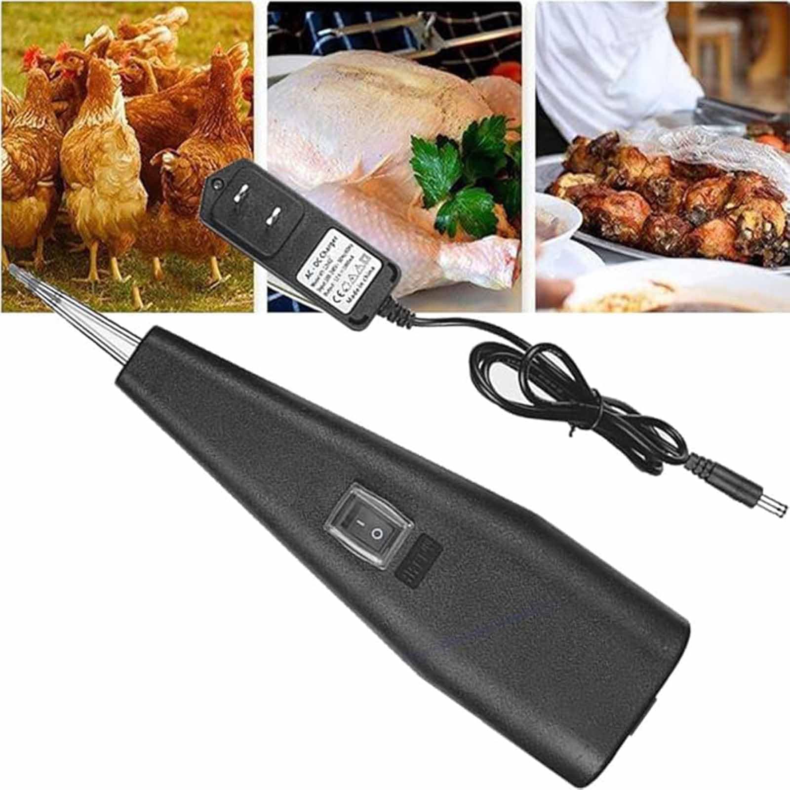 Máquina desplumadora eléctrica de pollo, cabezal de cono de alta fricción, interruptor impermeable, duradera y fácil de limpiar para aves de corral, pato, pavo y pájaros