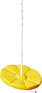 Gorilla Playsets 04-0018-Y Disc Swing with Rope, 360Â° Spin, Yellow
