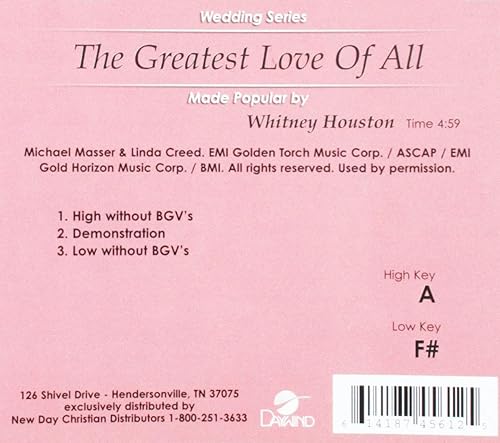 Miniatura 2 de The Greatest Love Of All AccompanimentPerformance Track