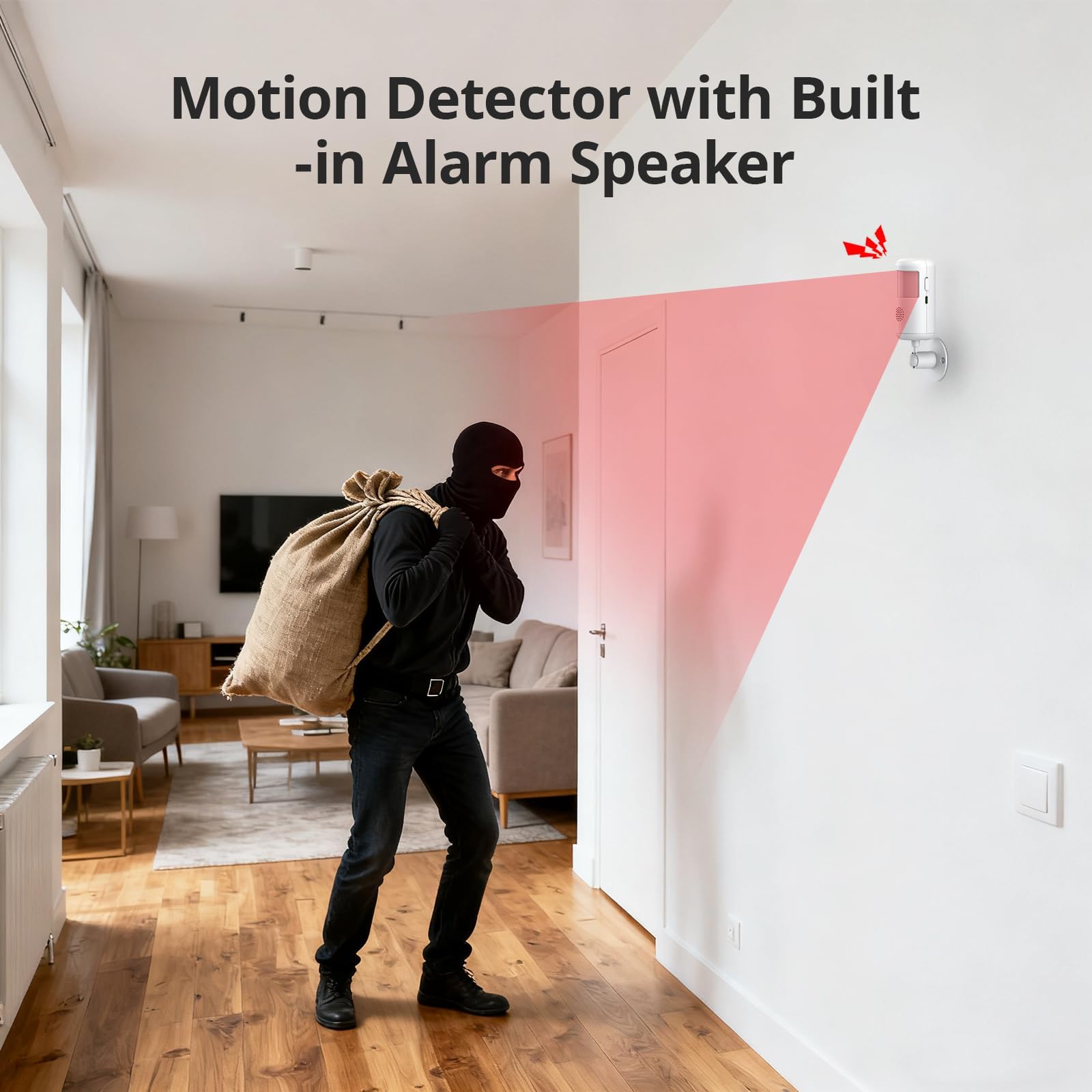 PGST Alarme Maison sans Fil,Système De Sécurité Domestique 4G/WiFi avec Capteurs De Porte/fenêtre,Détecteur de Mouvement,Alertes Instantanées Via l’Application