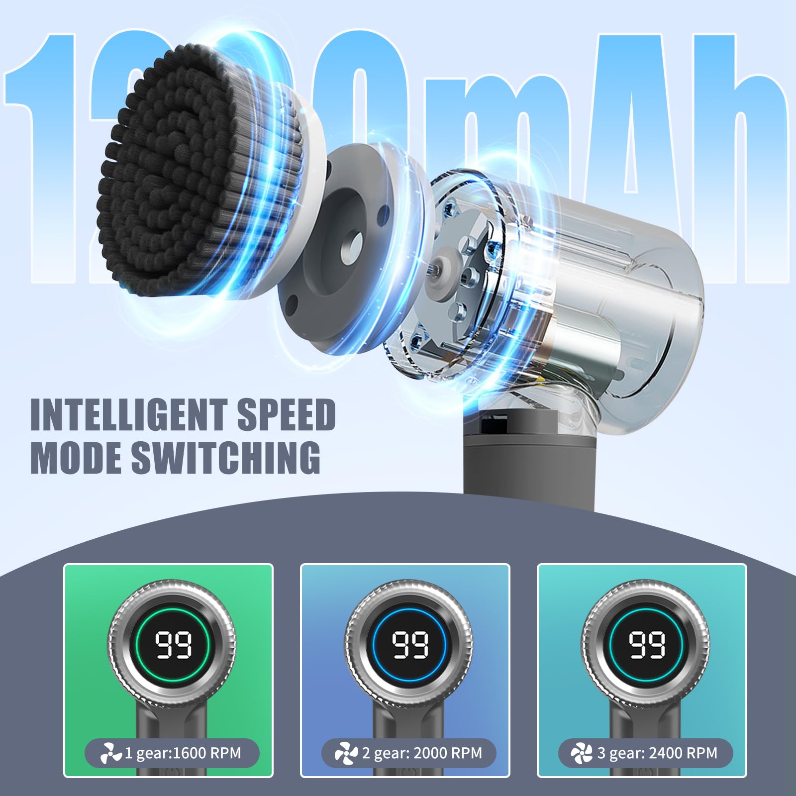 Electric Spin Scrubber, Rechargeable Cordless Electric Cleaning - View #6