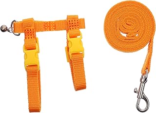 VERDANVERSE 2 Stück Haustier Geschirr mit für Kleine Tiere Verstellbare Atmungsaktive Leine für Kaninchen Meerschweinchen und Andere Kleintiere für Outdoor Aktivitäten product image