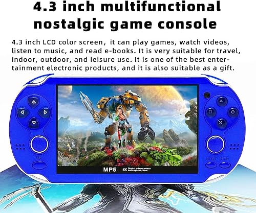 Miniatura 2 de CZT Consola de juegos portátil de 4.3 pulgadas, doble joystick de 8 GB integrados, 2200, consola de videojuegos retro, arcade, emulador múltiple,
