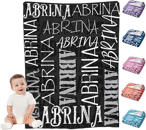 Miniatura 8 de Mantas de bebé personalizadas para niña, manta suave personalizada con nombre para niños, regalos personalizados para bebés recién nacidos, manta