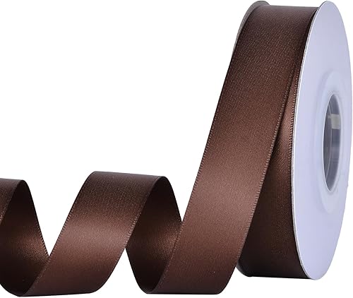 Miniatura 156 de YAMA Cinta de satén de doble cara, 7/8 pulgadas, 25 yardas para envolver regalos, color rosa