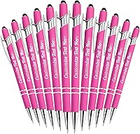 Vista 90 de Hasta 500 bolígrafos personalizados a granel con logotipo de mensaje de nombre comercial, bolígrafos grabados personalizados con lápiz óptico