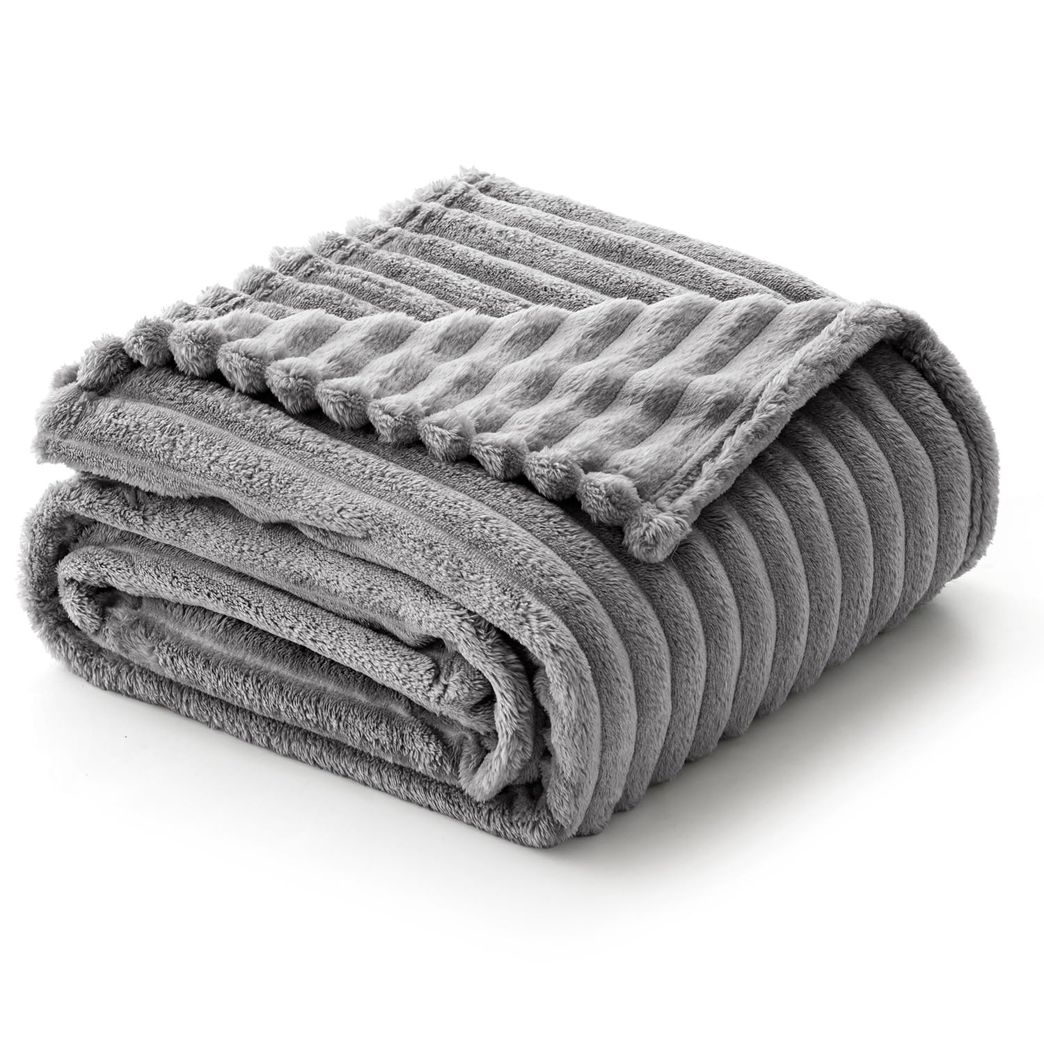 EMEMA Manta Sofa Invierno Termica Mantas para Cama Terciopelo Mantilla Felpa Polar Súper Suave y Cálida para Bebe Habitacion Dormitorio 1 Pieza 150x200 cm Gris