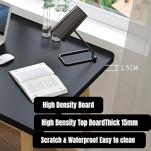 Miniatura 6 de Mesa moderna de madera negra para computadora, 40 pulgadas de largo x 20 pulgadas de ancho x 30 pulgadas de alto en pulgadas  escritorio duradero y