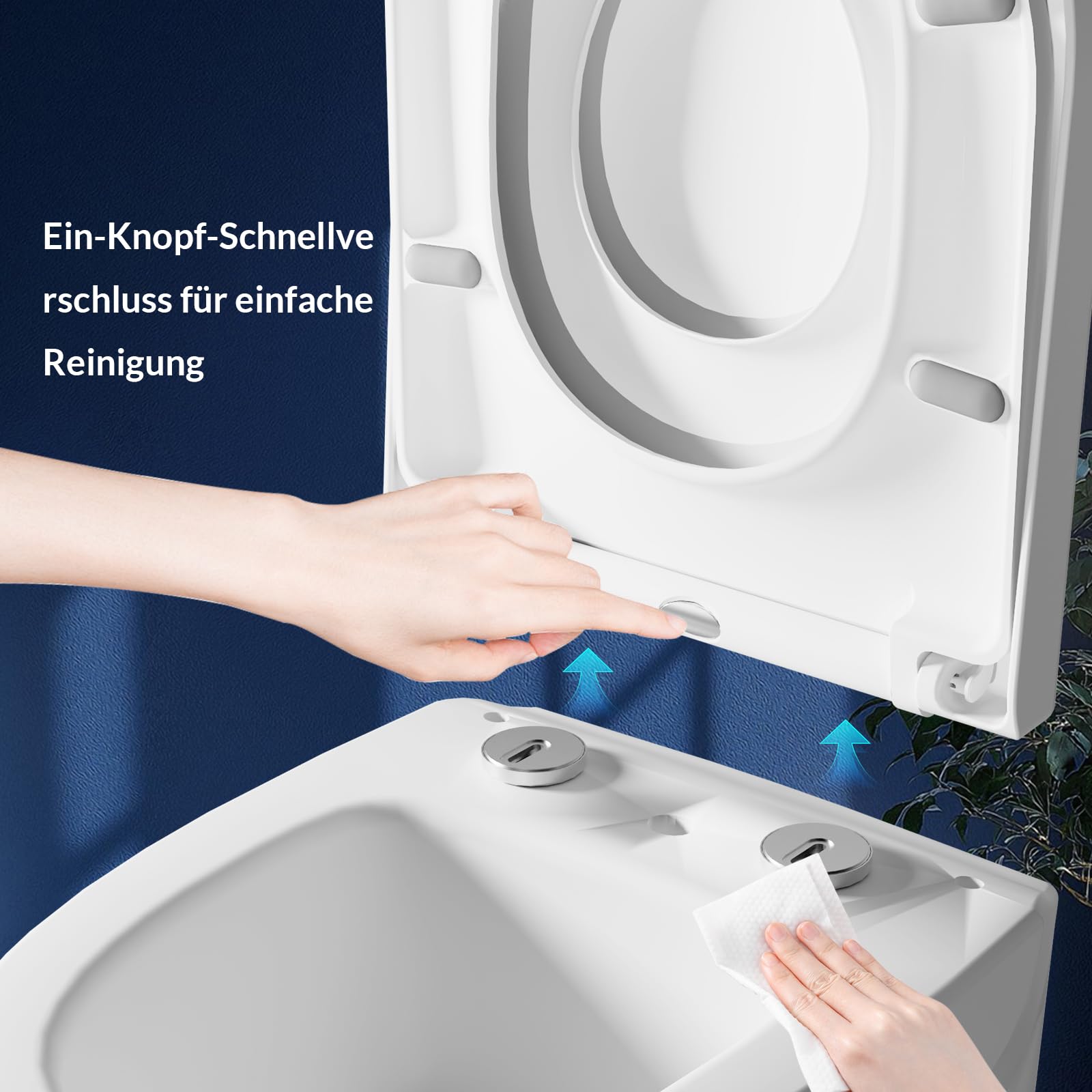 Coperchio WC Con seggiolino per bambini, Sedile WC Con abbassamento automatico, Coperchio WC con funzione di sgancio rapido, Non stacca mai il sedile WC, Facile da pulire