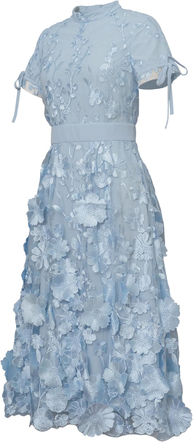 CHIC STAR Womens 3D Embroidery Applique Dress image 3