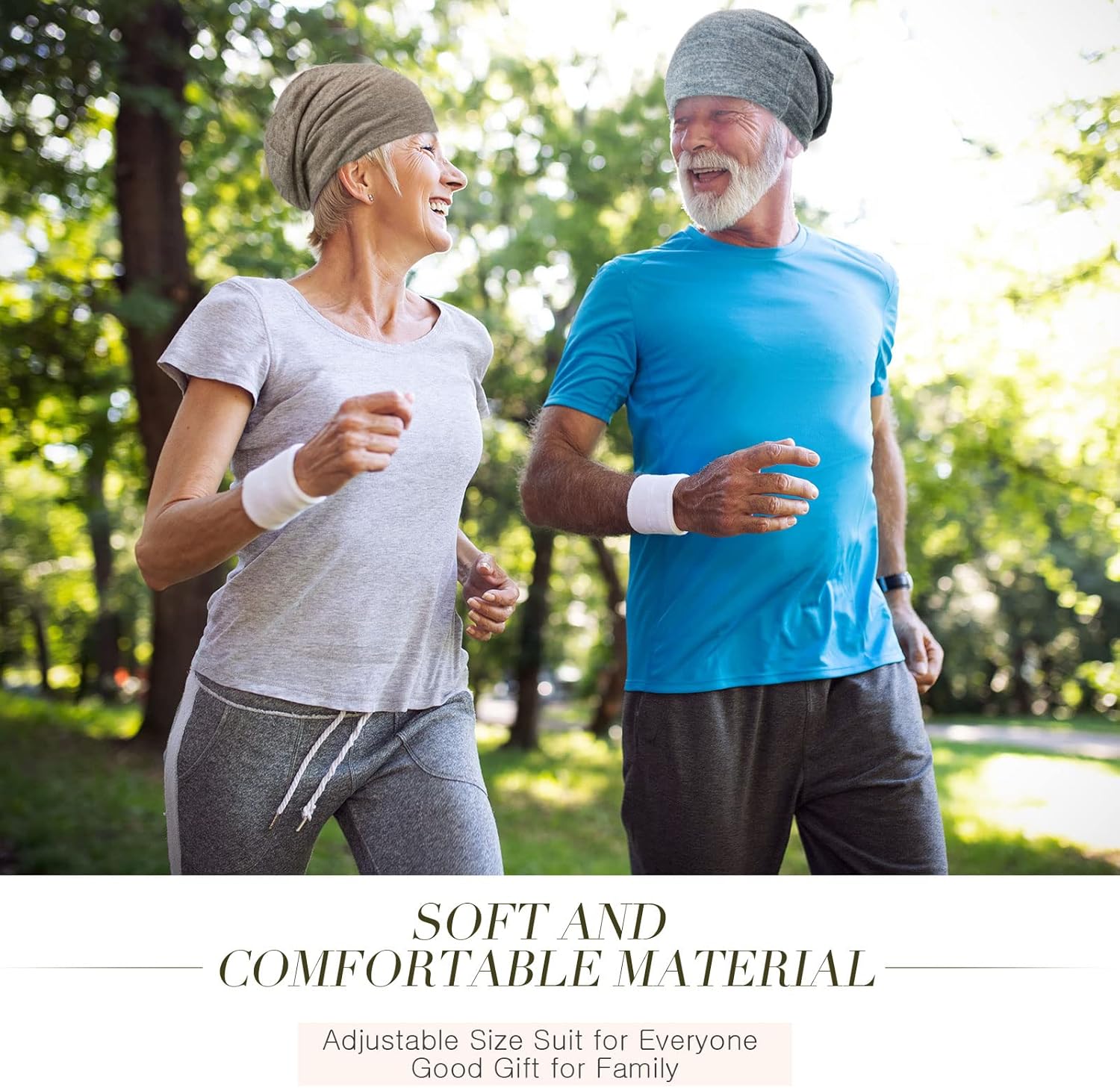 4 Pieces Slouchy Beanie Hat Sleeping Cap Baggy Skull Knit Sleeping Hat Headwear Head Wrap Cap for Men Women - Image 5