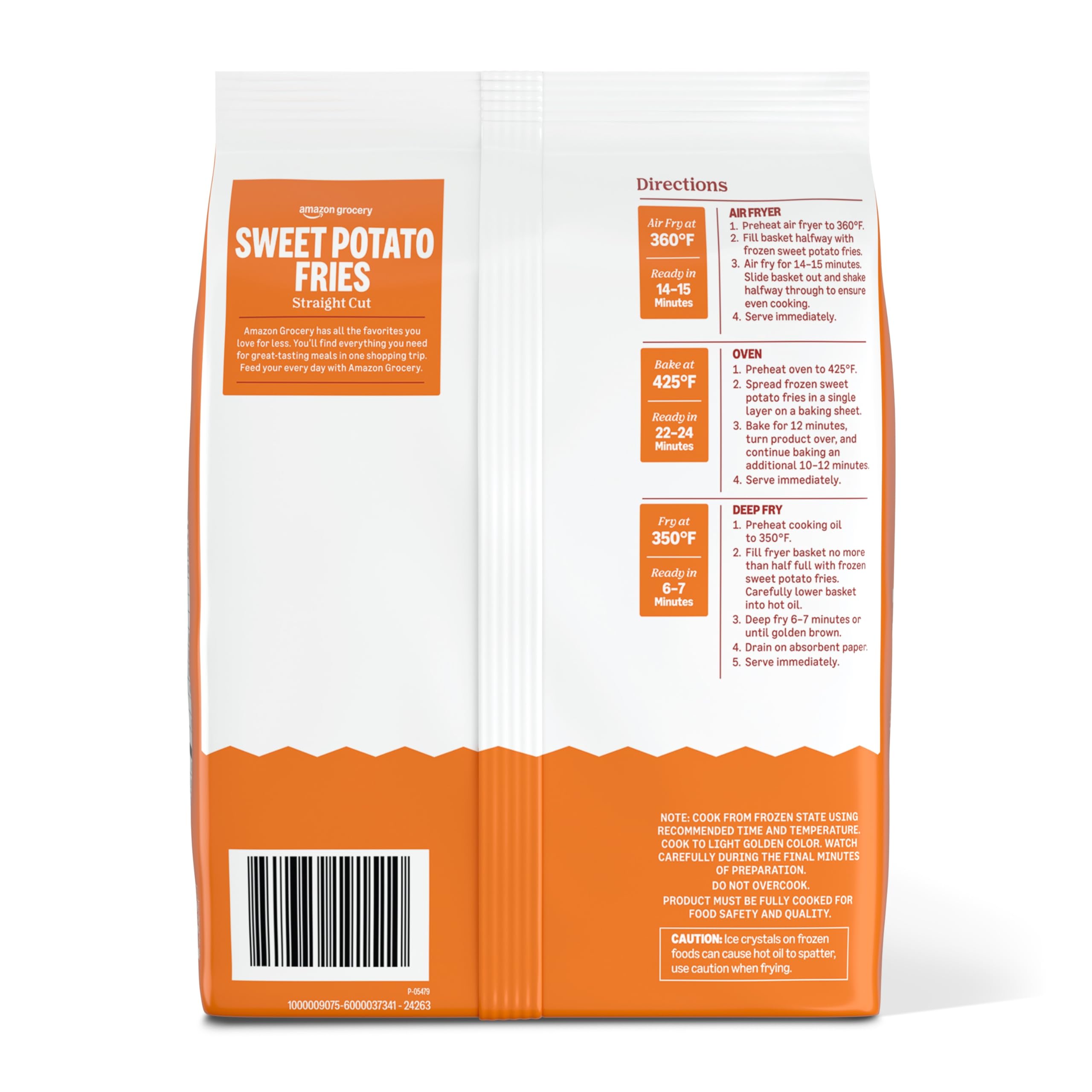 Amazon Grocery Sweet Potato Straight Cut Fries 19 Oz Frozen Previously Happy Belly Packaging May Vary — view 4