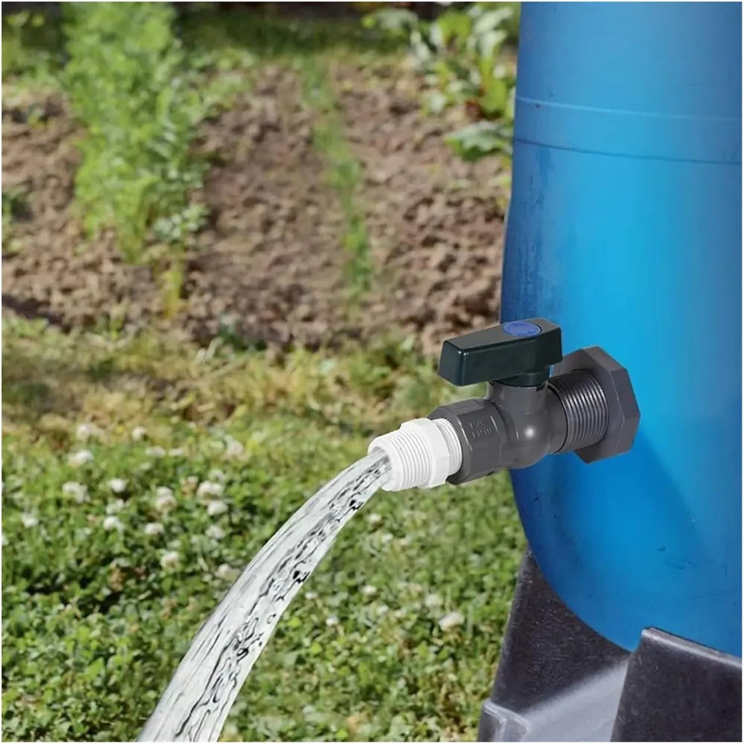 PVC Rain Barrel Diverter Kit 3/4 Inch With Inner Connection Water Spigot Fitting Adapter