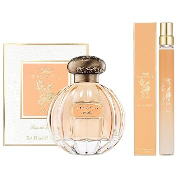 Tocca Stella Perfume Set for Women, 100 ml 3.38 oz + 10 ml 0.34 oz - Fresh Floral, Blood Orange, Freesia, Spicy Lily $172 Value