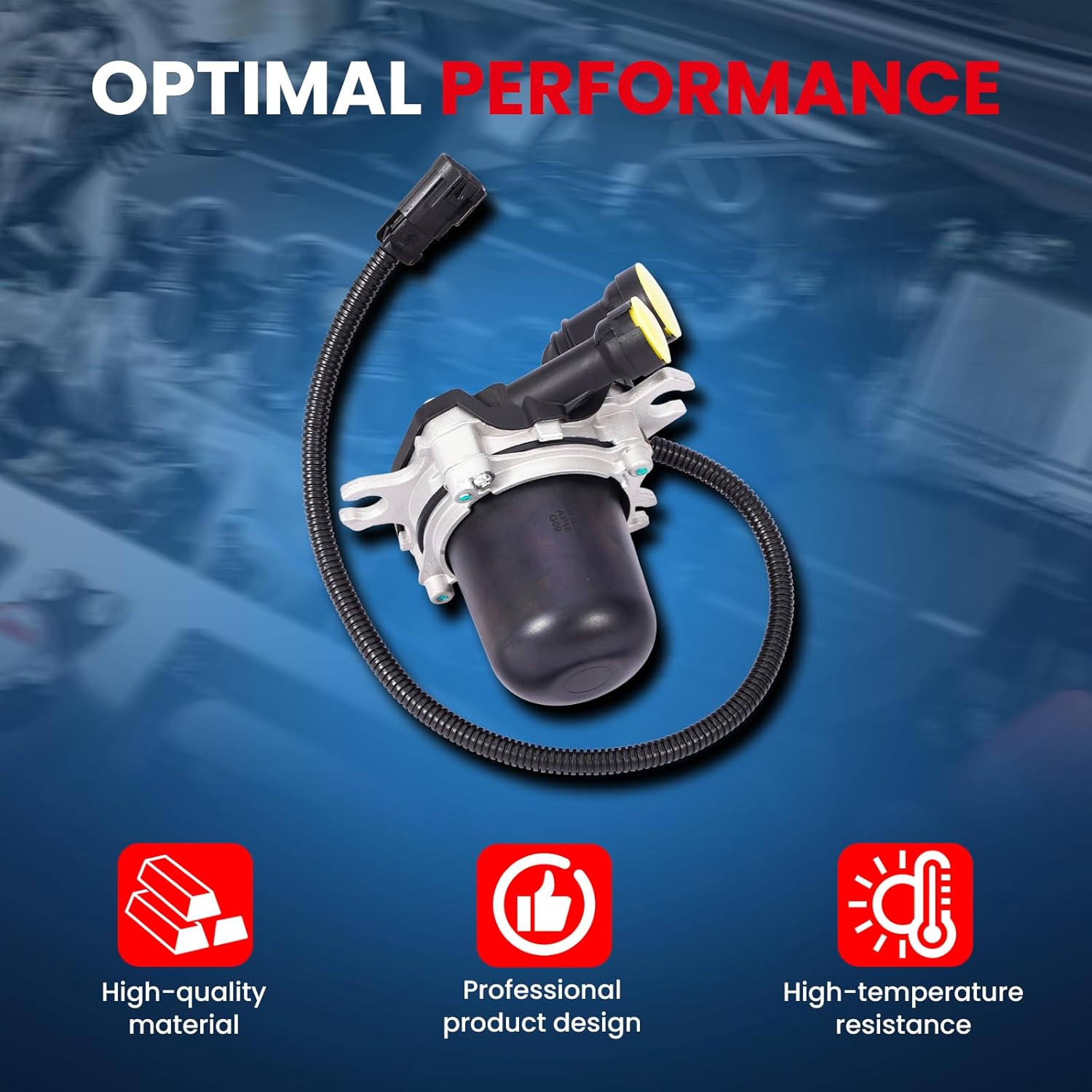 MOCA Secondary Air Injection Pump Fits for 10-11 for Buick LaCrosse 2.4L, 11-12 for Buick Regal 2.4L, 13-17 for Chevrolet Equinox 3.6L, 13-17 for GMC Terrain 3.6L, 2012 for GMC Terrain 3.0L