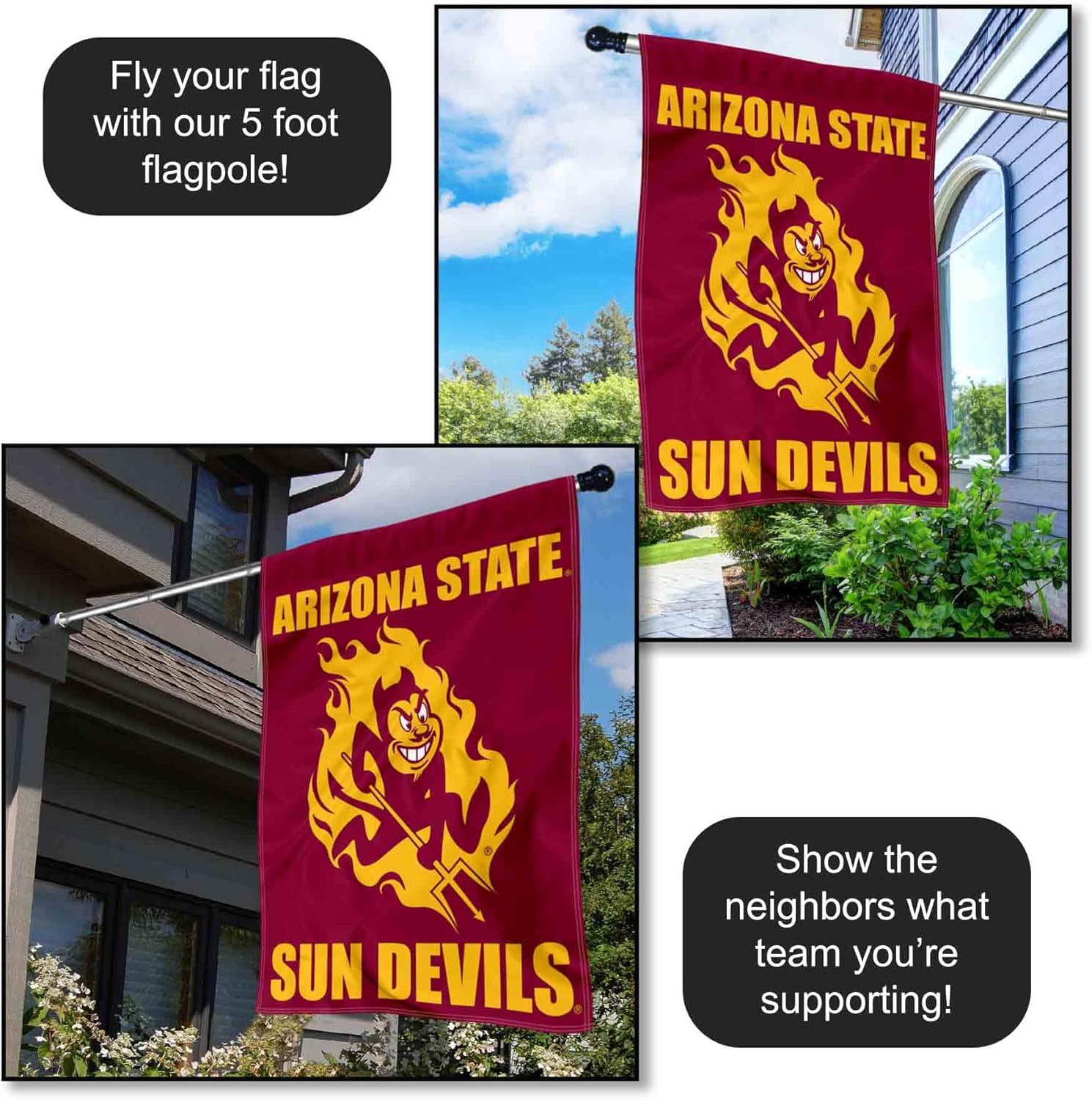 Arizona State Sun Devils Banner House Flag