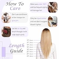 Vista 7 de SEGO Extensiones de cabello humano real con punta en U preunidas, con punta de uñas, balayage, extensiones de cabello lacio sedoso natural, 50