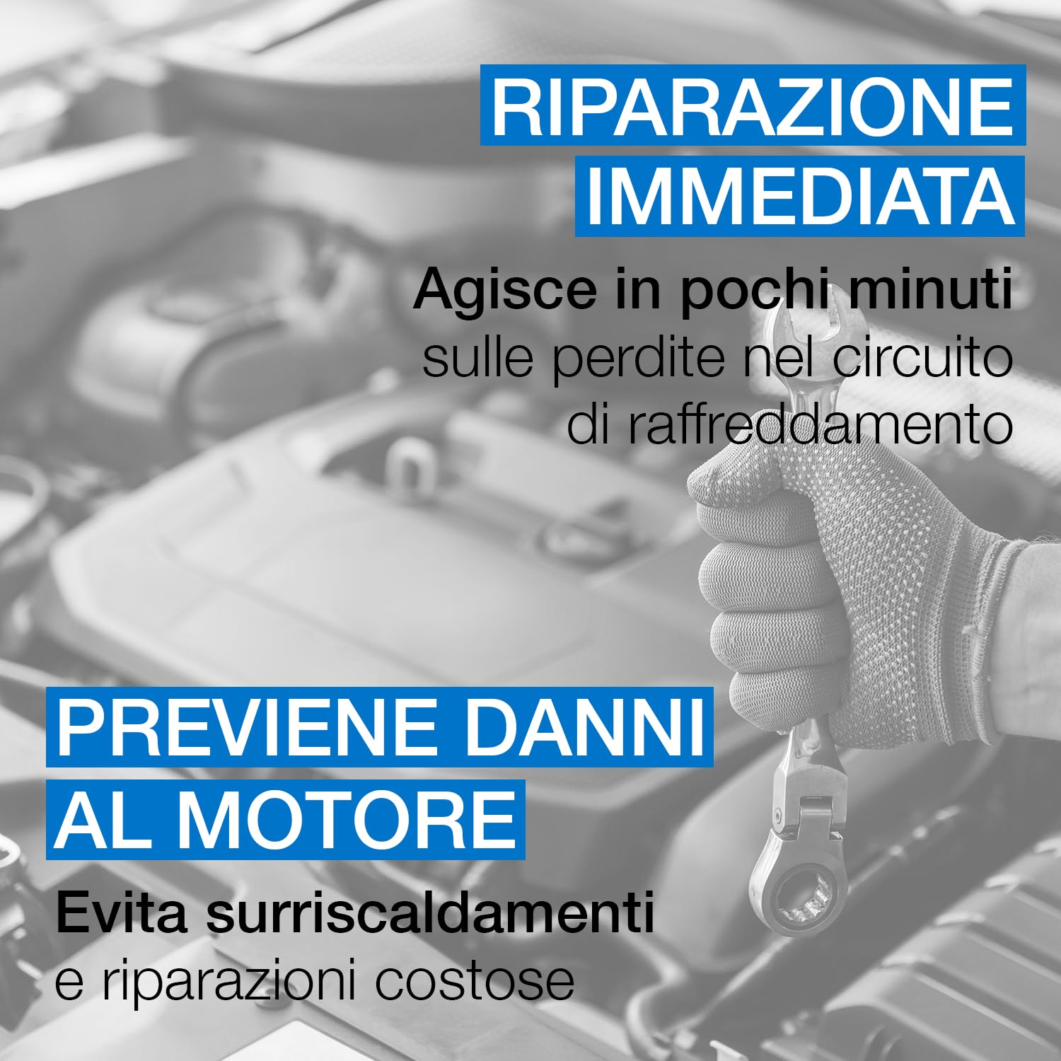 ERRECOM Bluet, Turafalle per Risolvere Le Perdite di Liquido dal Radiatore e dagli Impianti di Raffreddamento degli Autoveicoli e dei Motocicli, Flacone da 250 mL