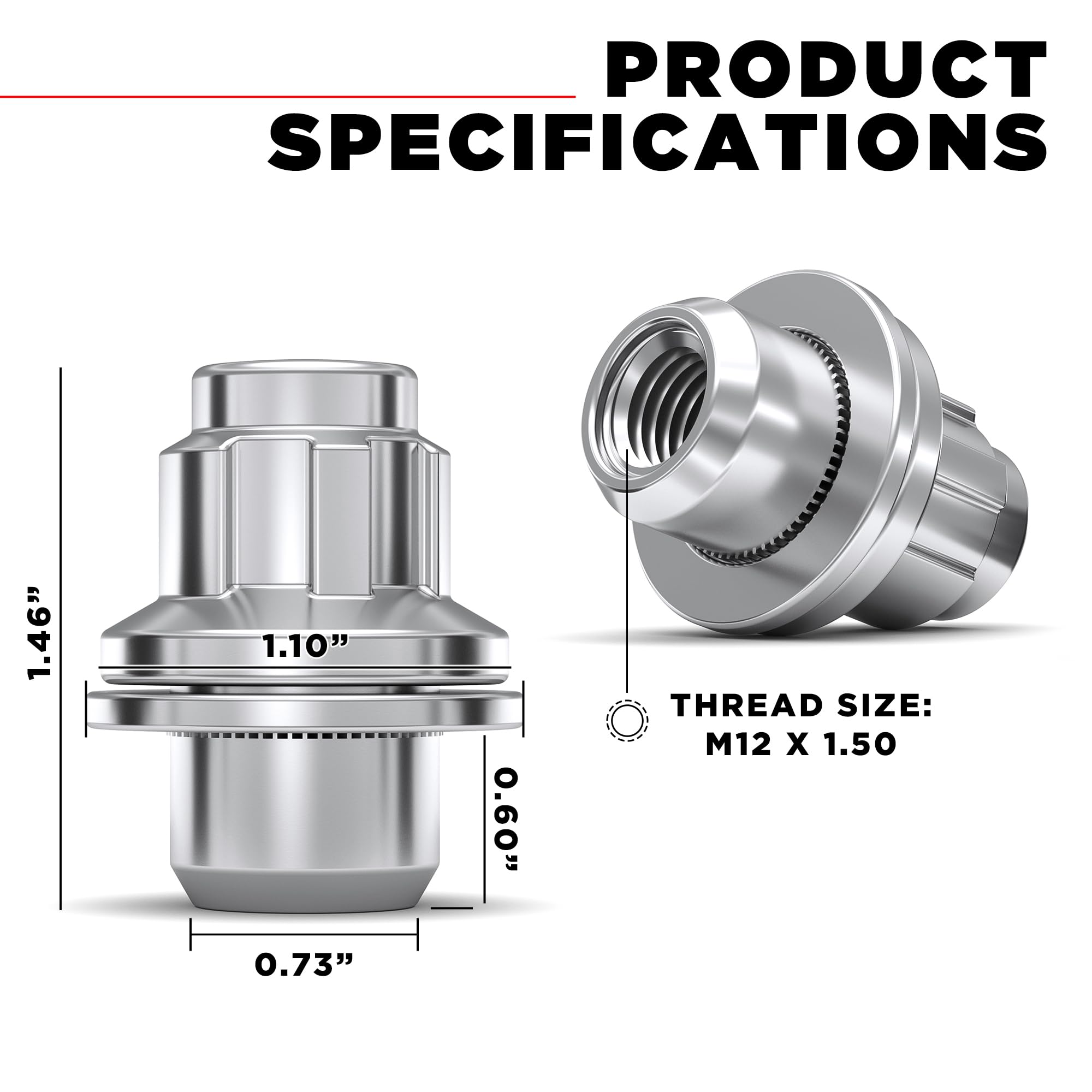 Amazon.com: White Knight M12x1.50 Wheel Locks for Select