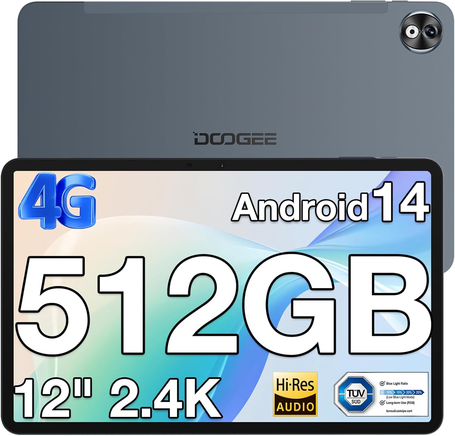 DOOGEE T40PRO Tablet front and back view