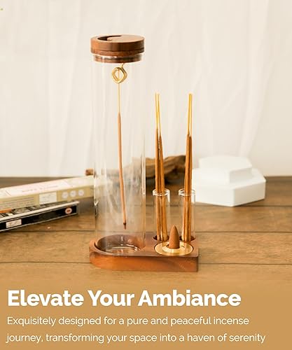 Miniatura 7 de AshElysium - Quemador de incienso, soporte de incienso para palos, soporte para barra de cenizas, accesorios de meditación, soporte para cono de