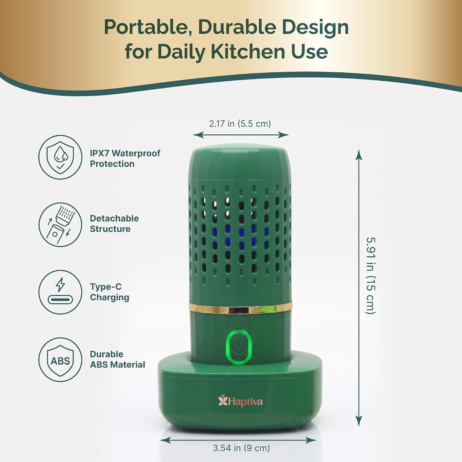 Produce Vegetable Fruit Cleaner Device - Washing Machine (Green)