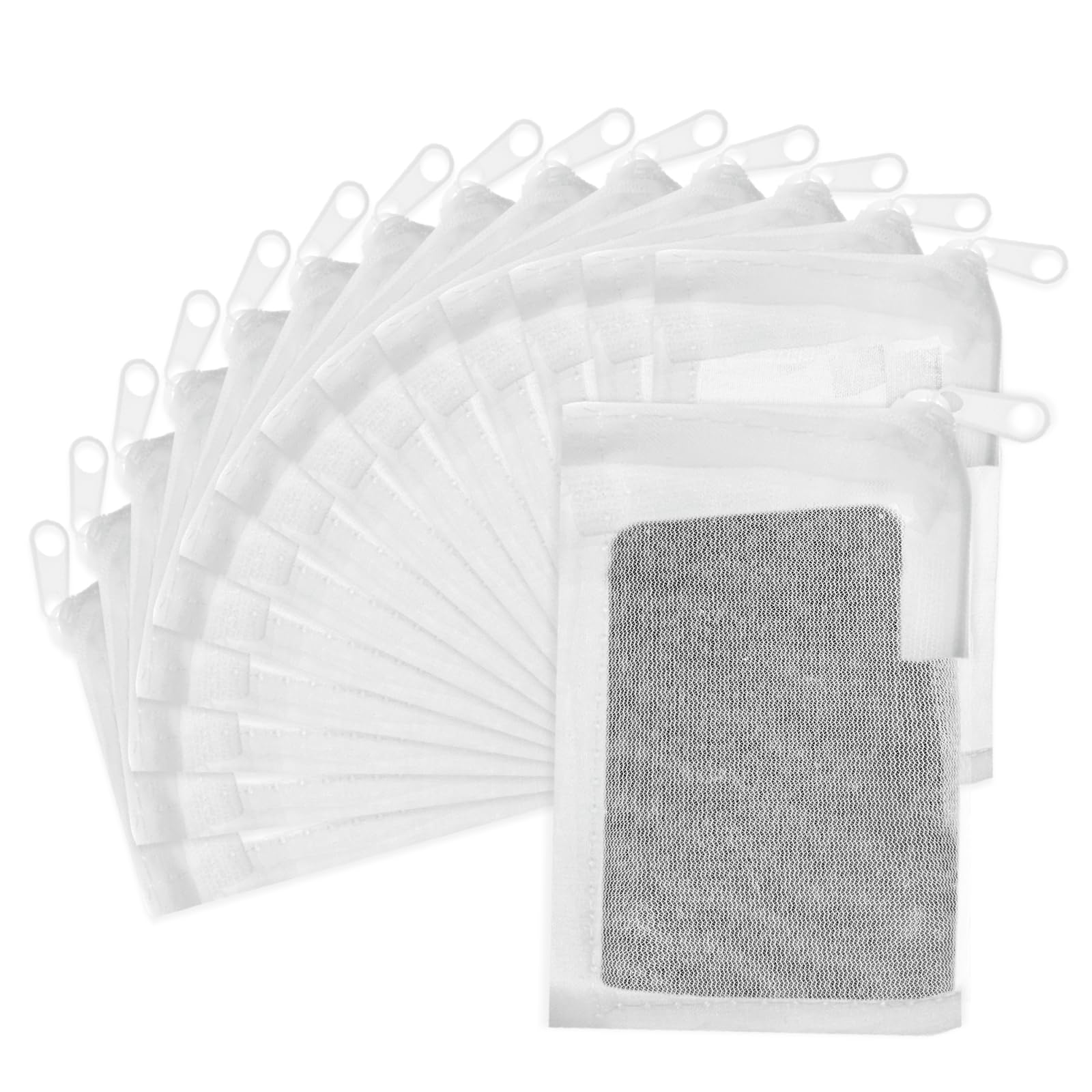 Gtziqa 15 Pcs Aquarium Filter Media Bags, Fine Mesh Filter Bags with Plastic Zipper