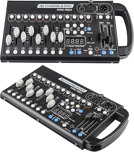 Vista 11 de Controlador inalámbrico Dmx de 192 canales, controlador de luz Dmx para luces DJ, controladores Dmx con controlador Dmx portátil Midi 512
