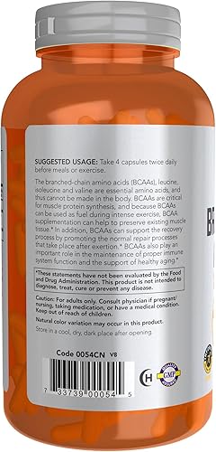 Miniatura 9 de Cadena de aminoácidos Now Foods 53 120 1 1