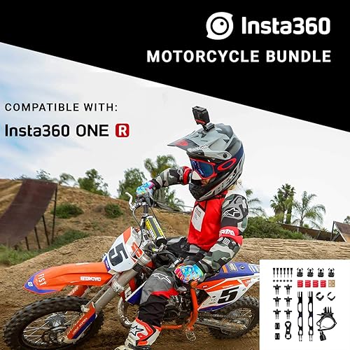 Miniatura 2 de Insta360 Paquete de motocicleta con palo selfie invisible, kit de montaje completo para cámaras Insta360 ONE X3X2X  Compatible con Insta360 GO