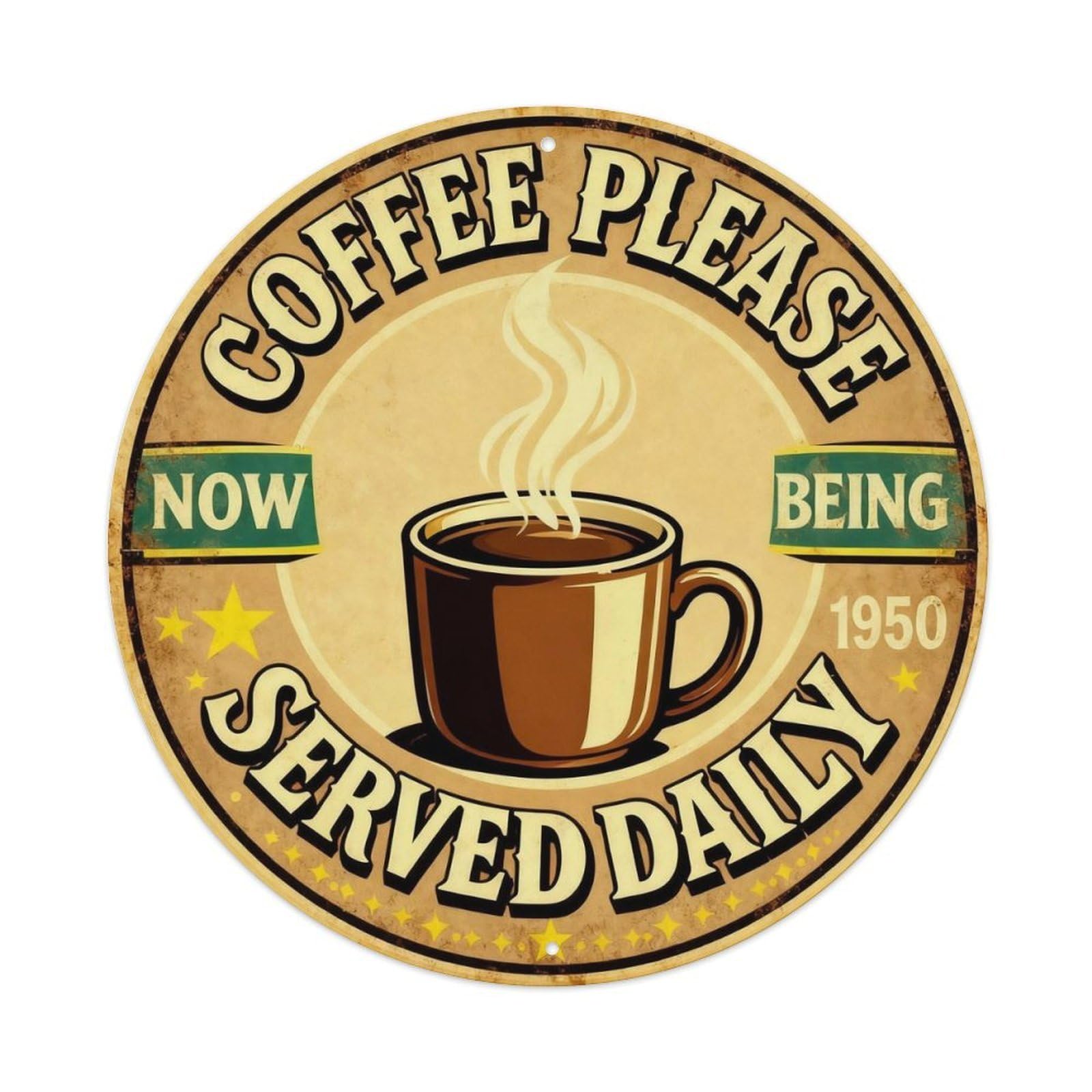 Coffee Please Tin Sign Metal Tin Sign Plaque