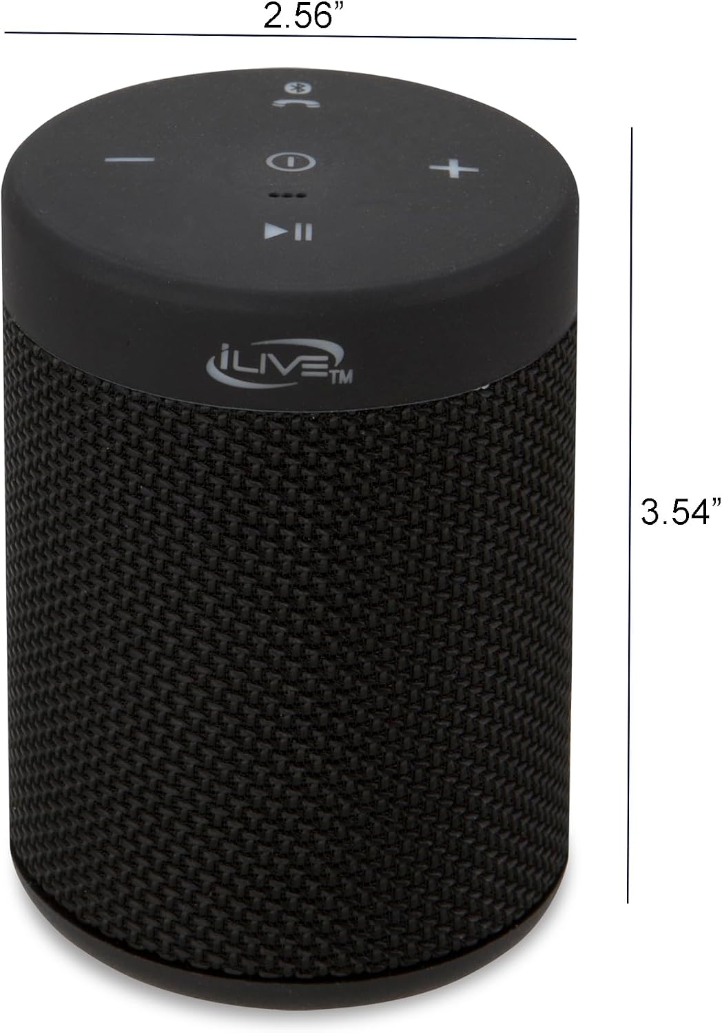 Top view of the iLive ISBW108B speaker showing control buttons