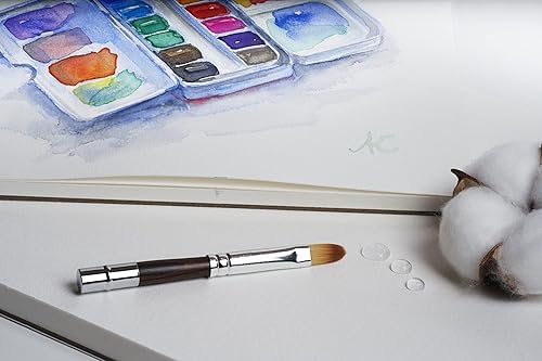 Miniatura 3 de ZenART Superior 100 Pct Cotton Watercolor Paper 140 lb Cold Press - 8x8 inches, 20 Sheets, Acid-Free, Travel Block, 2-Side Bound - for Watercolor,