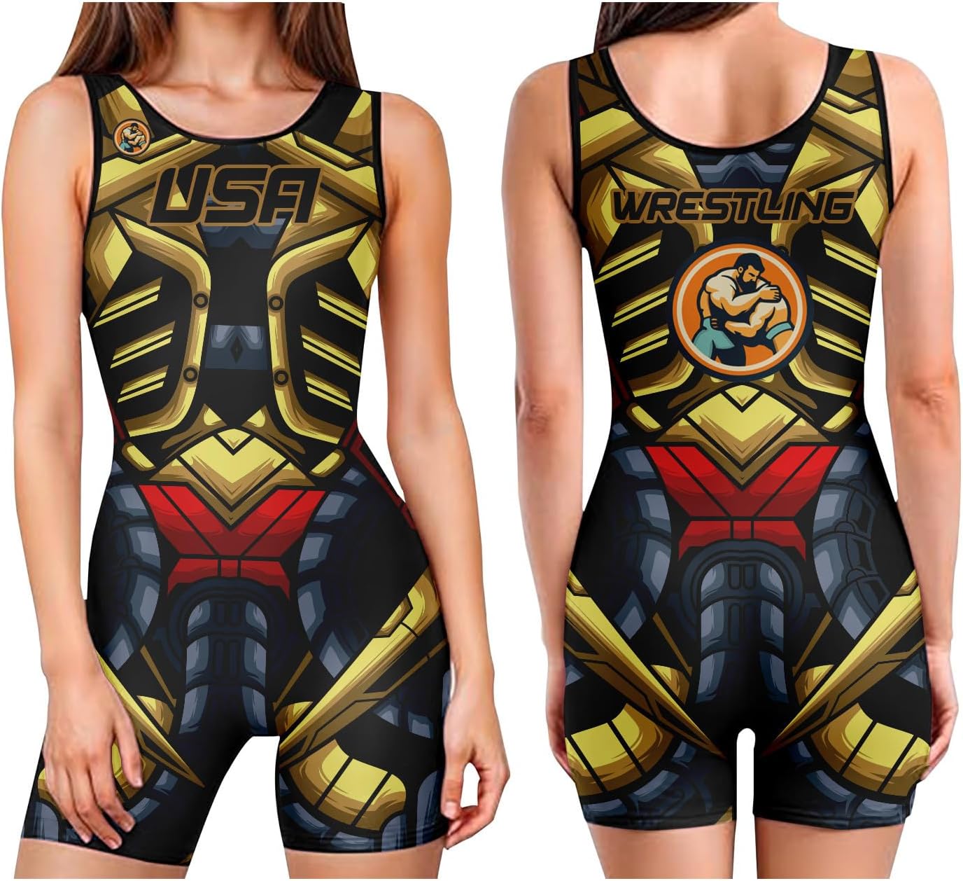 Custom Tracksuits Women's Armor 3 Pieces Hoodie Shorts Wrestling Singlet