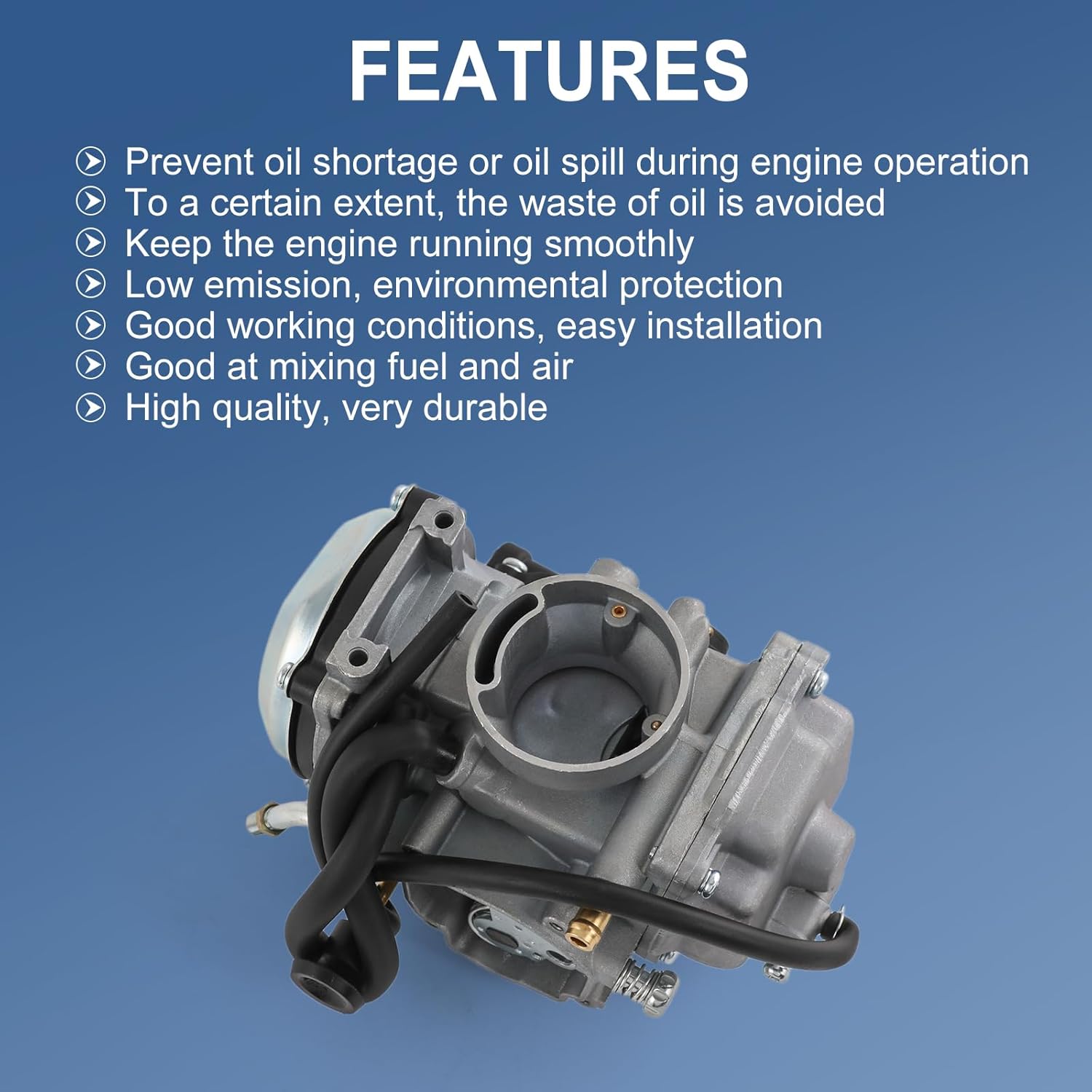YFM250 Carburetor with Air Filter,Intake Manifold Boot Replacement for Yamaha Bear Tracker 4XE-14140-13-00 Fits for 1999 2000 2001 2002 2003 2004 250 Yfm250X Yfm250Xh Yfm250XM & More ATV Carb