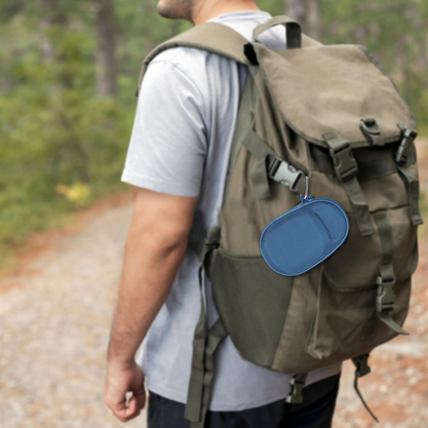 co2CREA Hard Carrying Case Replacement for JBL Clip 5 Waterproof Portable Mini Speaker (Blue Case) - Image 8