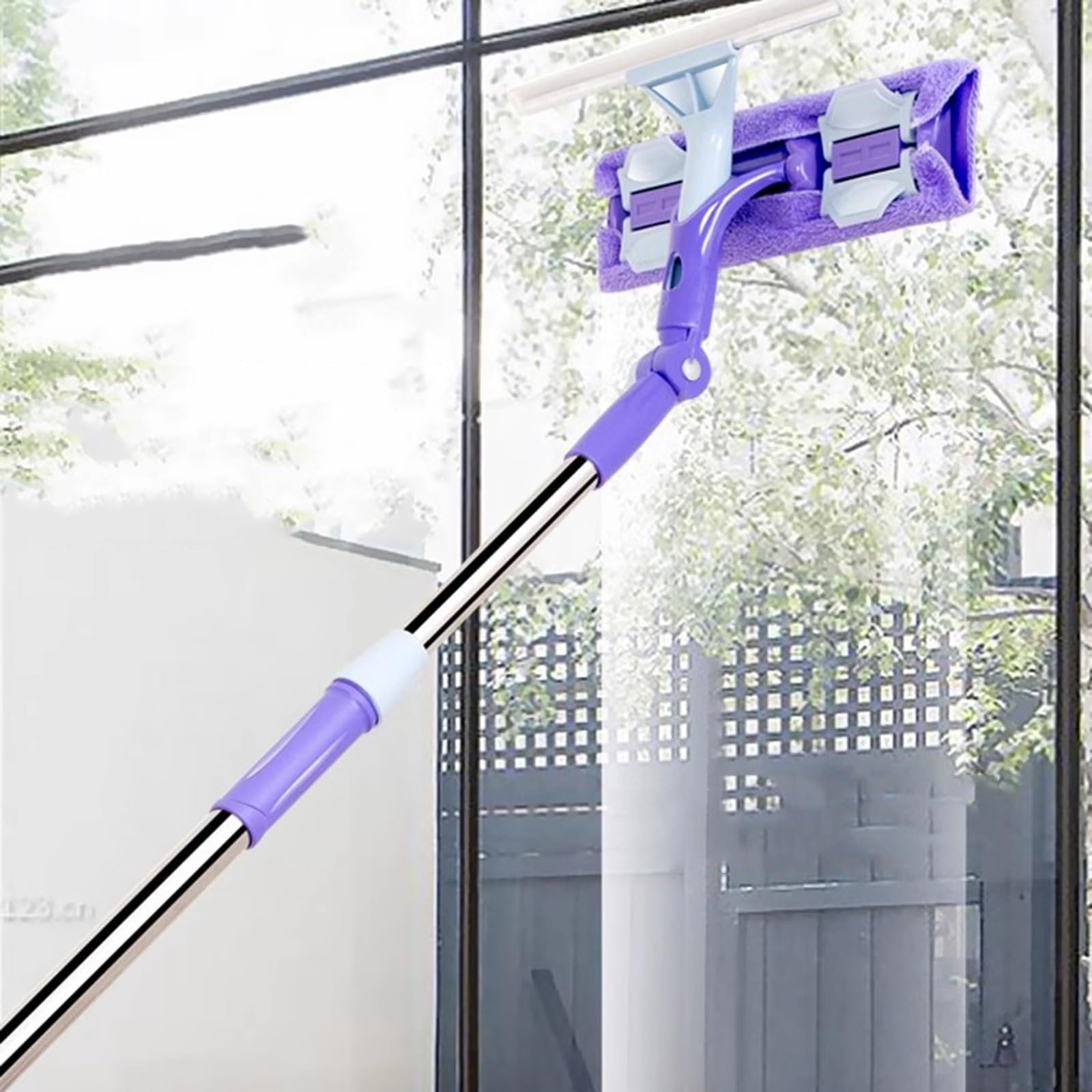 Safey Window Cleaning Pole/Window Squeegee Cleaner, Lightweight High Reach Duster Kit Window Washing Equipment, with Fitting, for Home Shopping Office