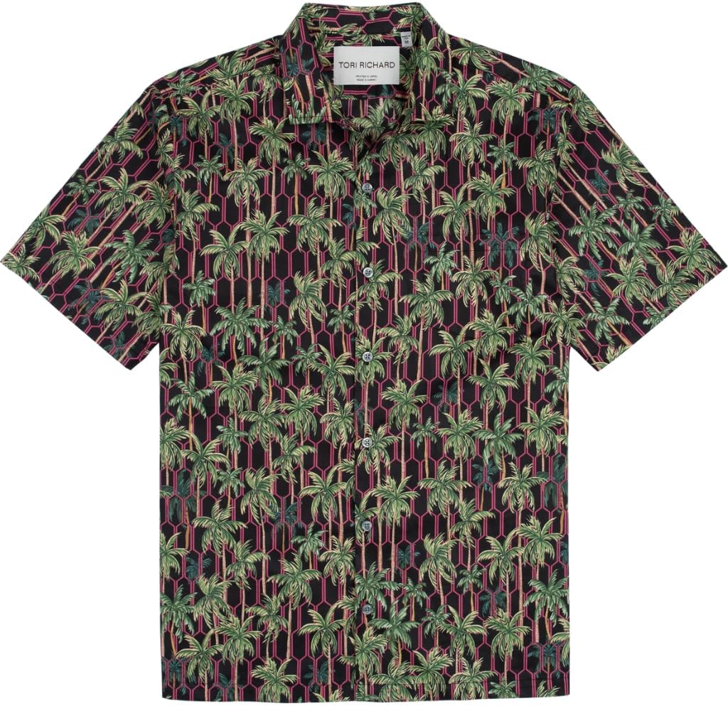 Tori Richard Men's Regular Fit Short Sleeve 100% Cotton Button Up Shirt