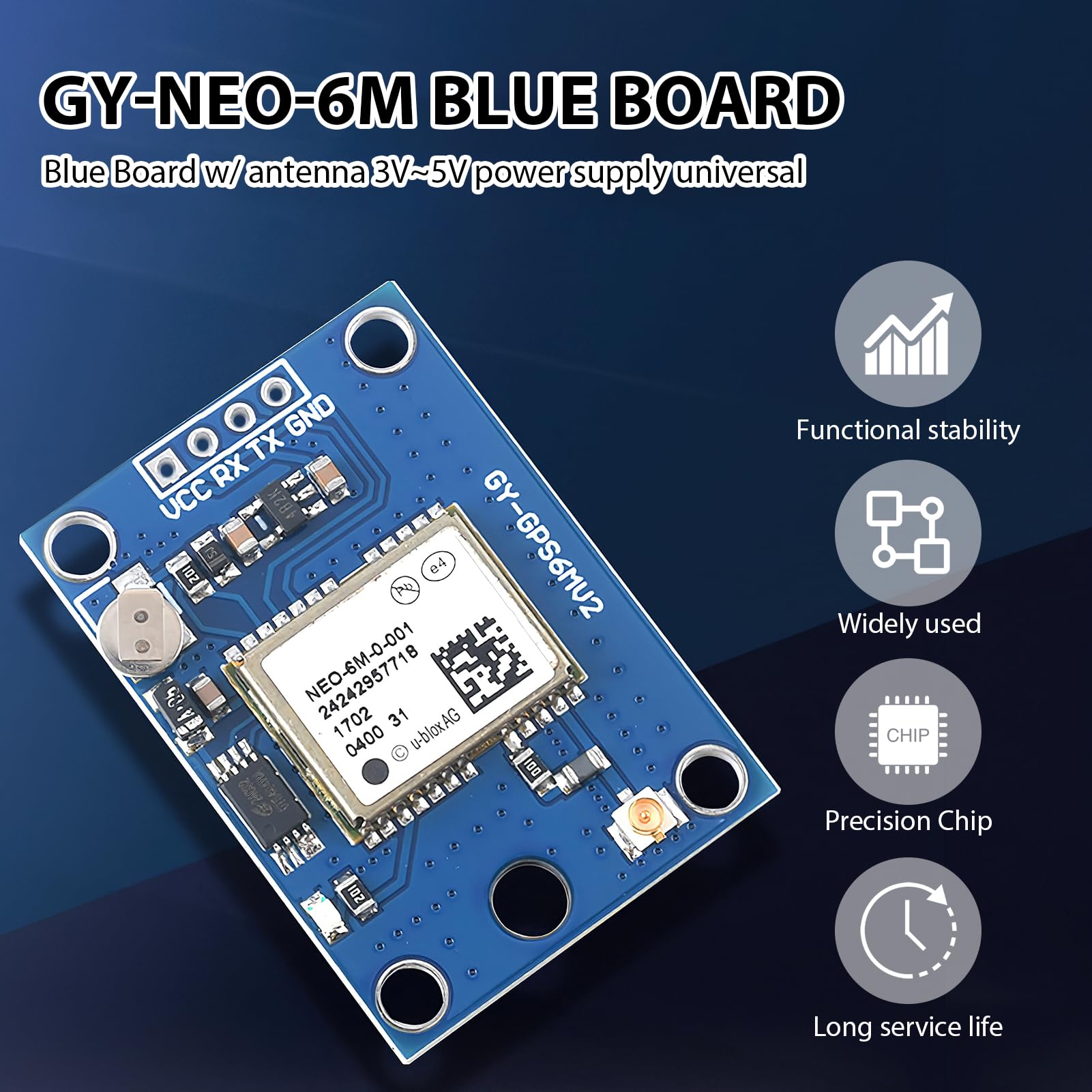 Arduino GPS Receiver 6-Pack GY-NEO6MV2 GPS Module With Ceramic Antenna ...