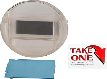 Marketing Holders Vehicle Business Card Bin with Lid Holds 3.5" x 2" Contact Information Cards Stick On Advertising Box Clear Plastic On The Go Caddy
